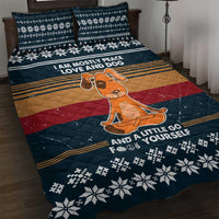 Peace Love And Dog Christmas Quilt Bed Set Xmas Holiday Patterns - Wonder Print Shop