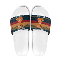 Peace Love And Dog Christmas Slide Sandals Xmas Holiday Patterns - Wonder Print Shop