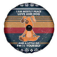 Peace Love And Dog Christmas Spare Tire Cover Xmas Holiday Patterns - Wonder Print Shop