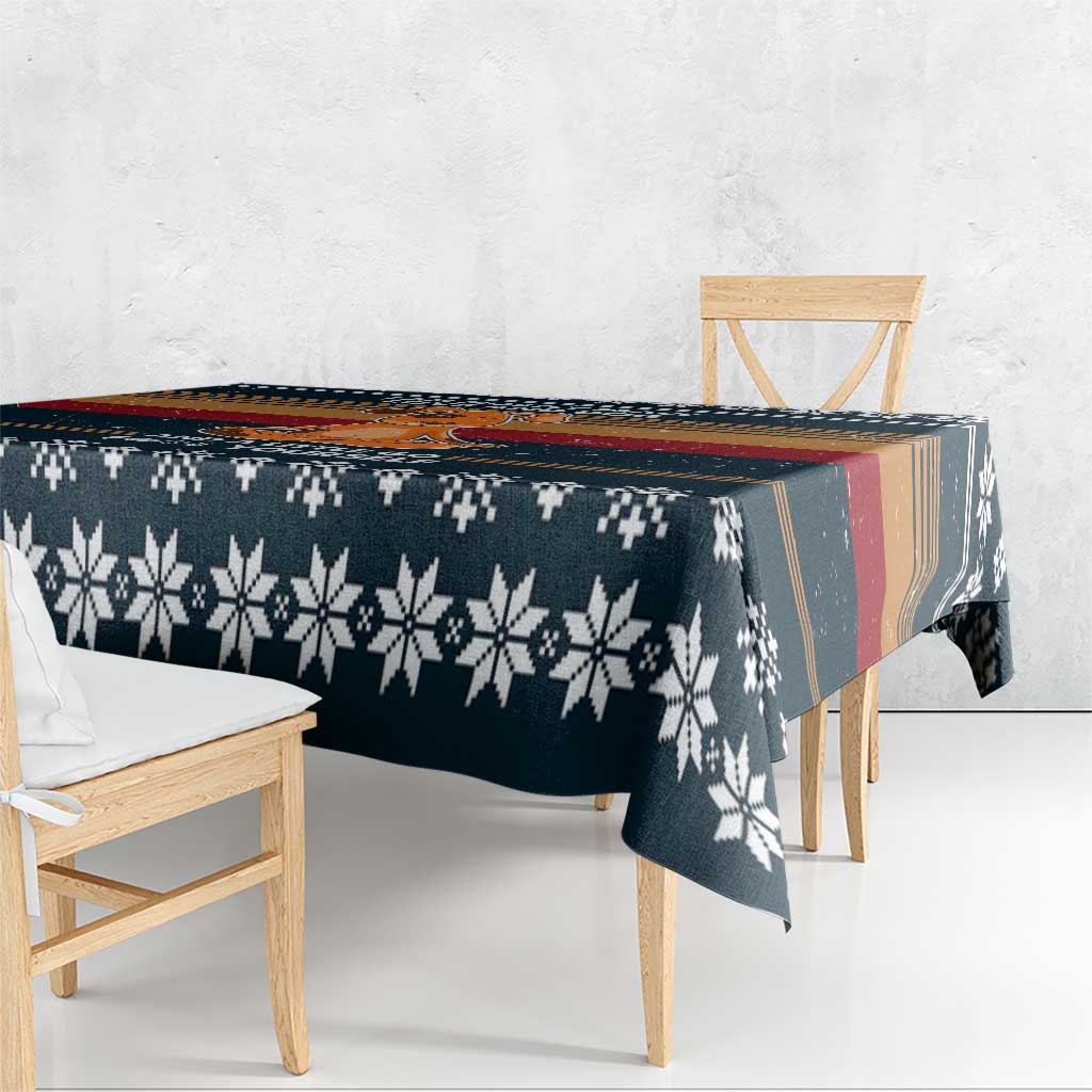 Peace Love And Dog Christmas Tablecloth Xmas Holiday Patterns - Wonder Print Shop