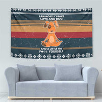 Peace Love And Dog Christmas Tapestry Xmas Holiday Patterns - Wonder Print Shop