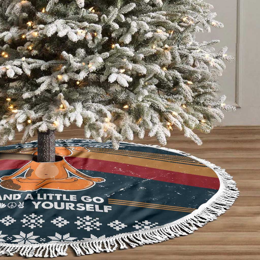 Peace Love And Dog Christmas Tree Skirt Xmas Holiday Patterns - Wonder Print Shop