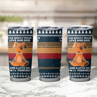 Peace Love And Dog Christmas Tumbler Cup Xmas Holiday Patterns - Wonder Print Shop