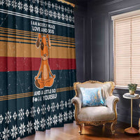 Peace Love And Dog Christmas Window Curtain Xmas Holiday Patterns - Wonder Print Shop