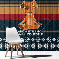 Peace Love And Dog Christmas Window Curtain Xmas Holiday Patterns - Wonder Print Shop