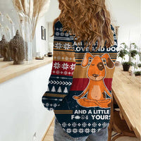 Peace Love And Dog Christmas Women Casual Shirt Xmas Holiday Patterns - Wonder Print Shop