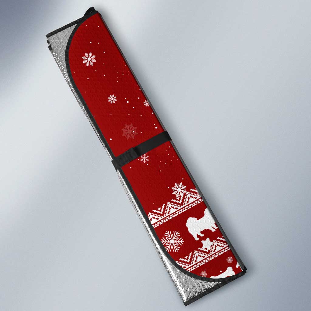 Pekingese Dog I Believe In Santa Paws Christmas Auto Sun Shade Xmas Holiday Patterns - Wonder Print Shop