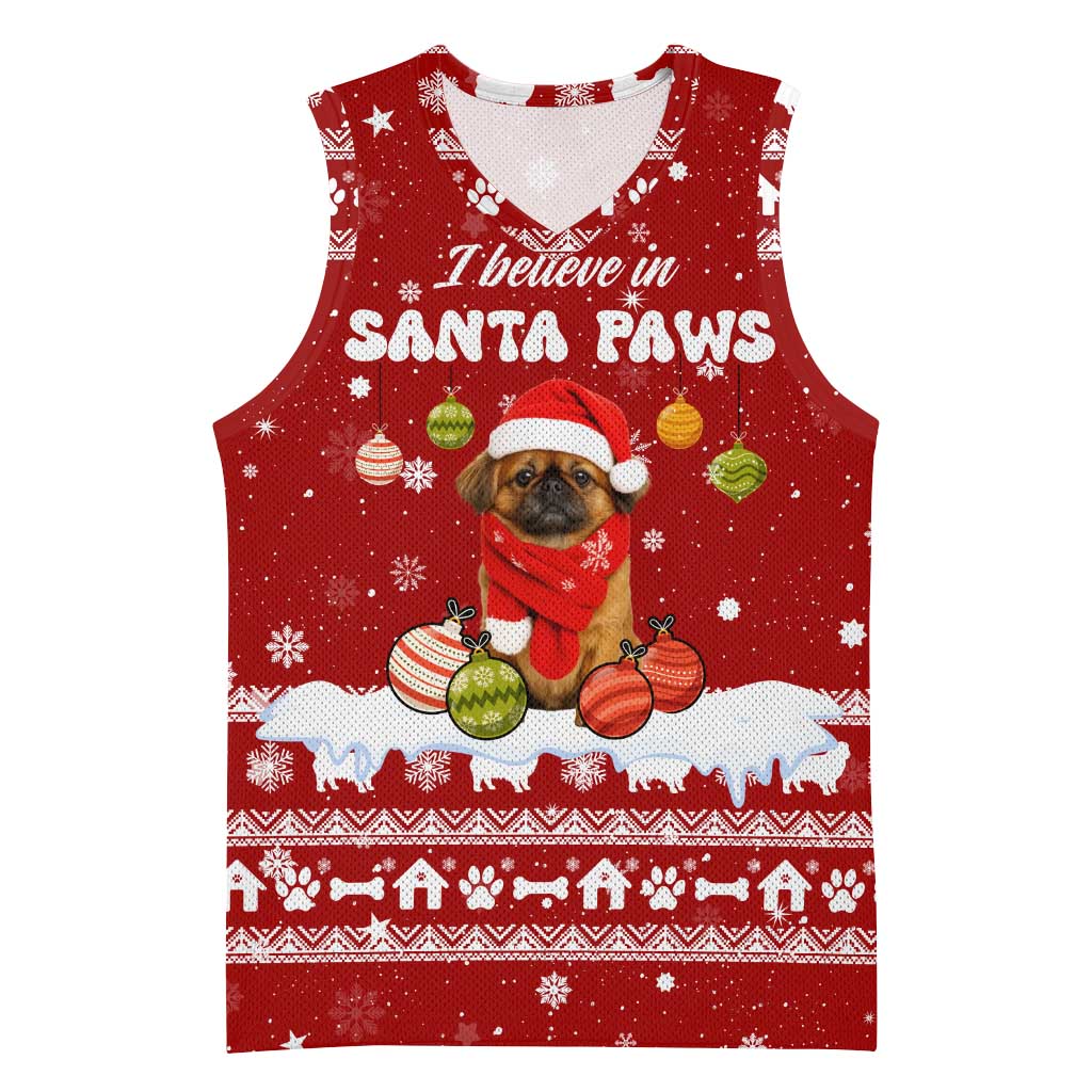 Pekingese Dog I Believe In Santa Paws Christmas Basketball Jersey Xmas Holiday Patterns - Wonder Print Shop