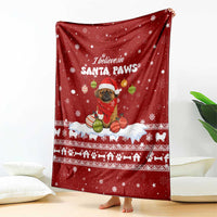 Pekingese Dog I Believe In Santa Paws Christmas Blanket Xmas Holiday Patterns - Wonder Print Shop