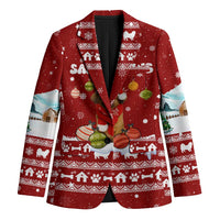 Pekingese Dog I Believe In Santa Paws Christmas Blazer Xmas Holiday Patterns - Wonder Print Shop
