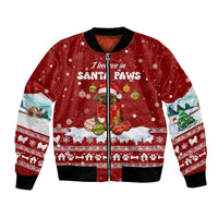 Pekingese Dog I Believe In Santa Paws Christmas Bomber Jacket Xmas Holiday Patterns - Wonder Print Shop