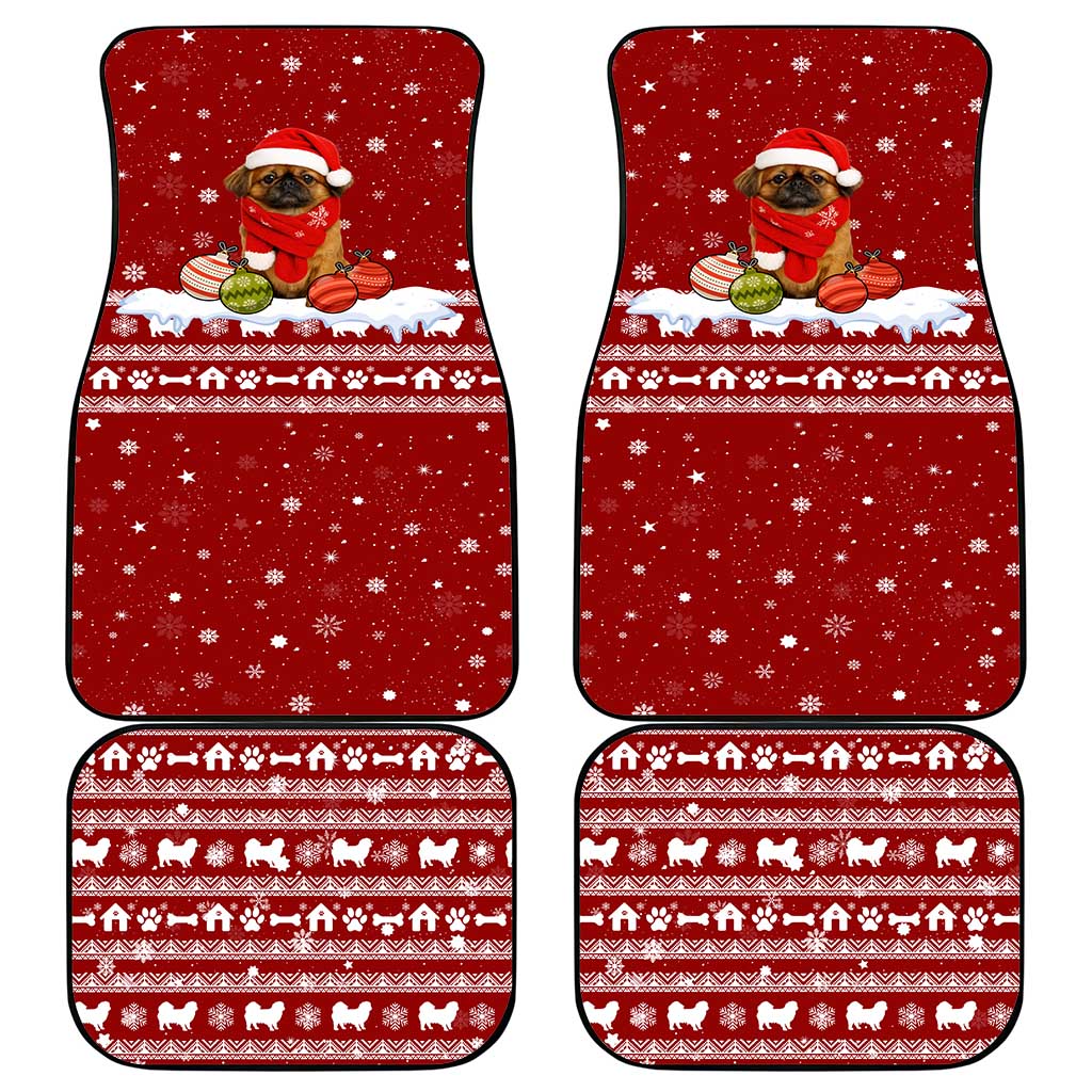 Pekingese Dog I Believe In Santa Paws Christmas Car Mats Xmas Holiday Patterns - Wonder Print Shop