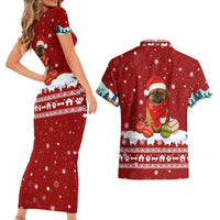 Pekingese Dog I Believe In Santa Paws Christmas Couples Matching Short Sleeve Bodycon Dress and Hawaiian Shirt Xmas Holiday Patterns - Wonder Print Shop