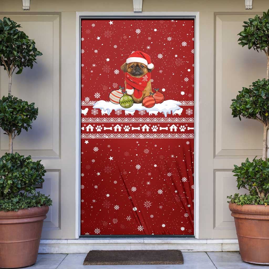 Pekingese Dog I Believe In Santa Paws Christmas Door Cover Xmas Holiday Patterns - Wonder Print Shop