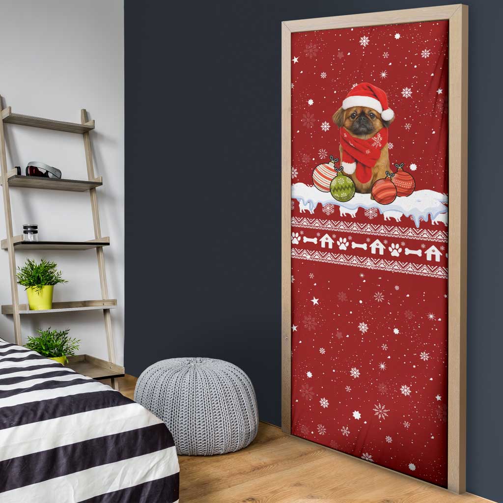 Pekingese Dog I Believe In Santa Paws Christmas Door Cover Xmas Holiday Patterns - Wonder Print Shop