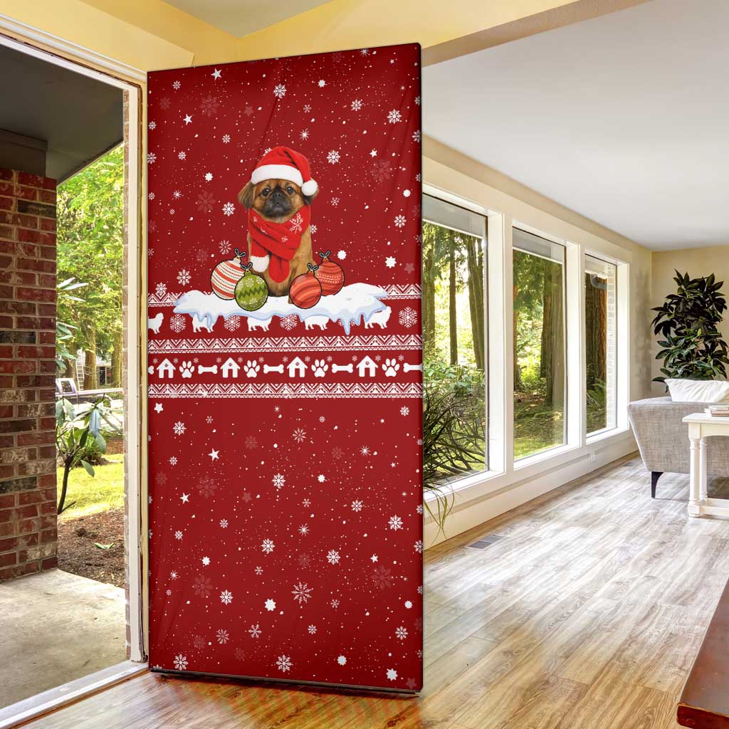 Pekingese Dog I Believe In Santa Paws Christmas Door Cover Xmas Holiday Patterns - Wonder Print Shop