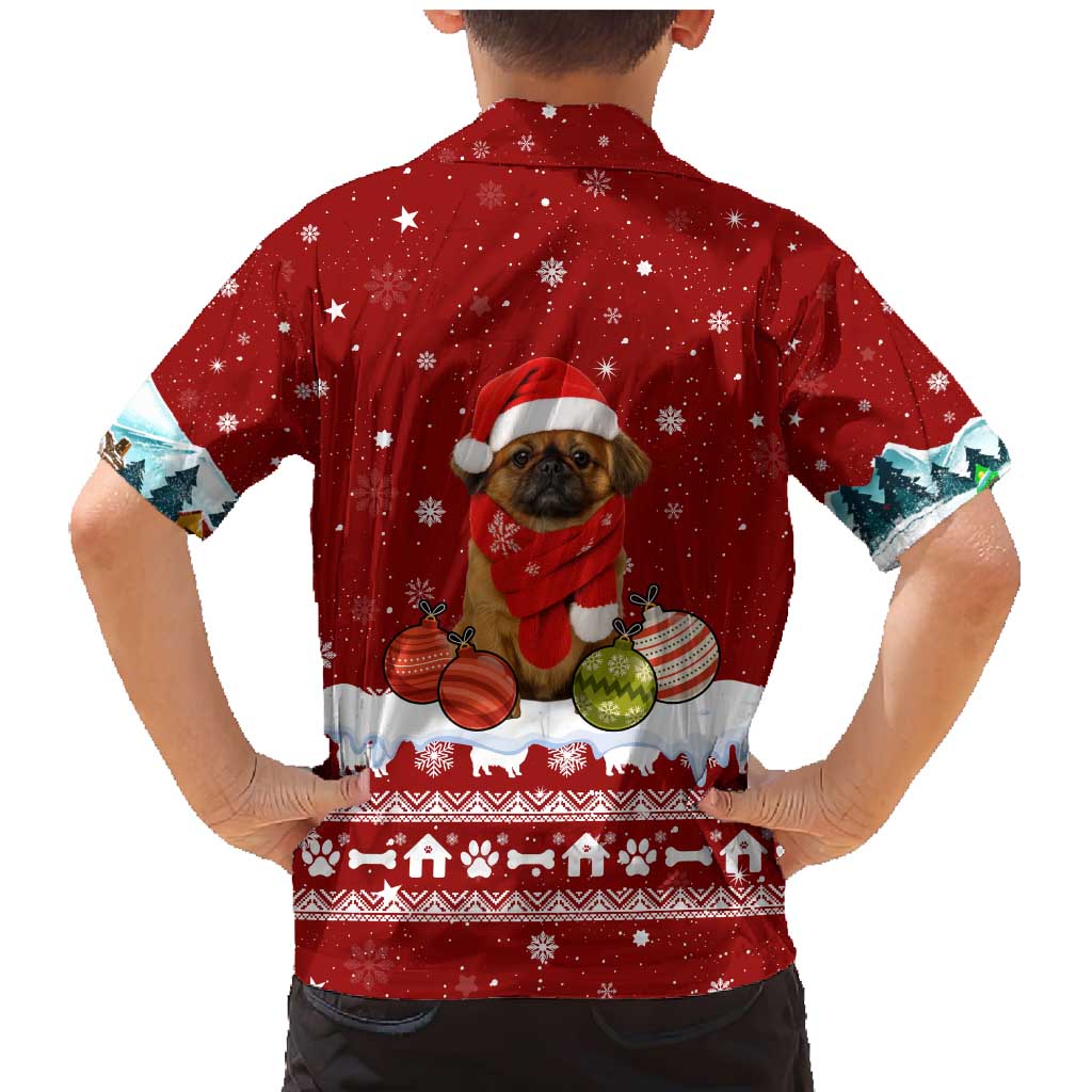 Pekingese Dog I Believe In Santa Paws Christmas Family Matching Mermaid Dress and Hawaiian Shirt Xmas Holiday Patterns - Wonder Print Shop