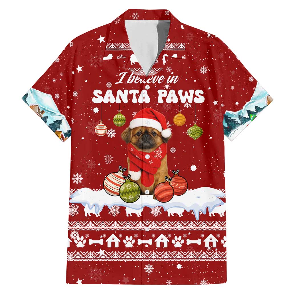 Pekingese Dog I Believe In Santa Paws Christmas Family Matching Mermaid Dress and Hawaiian Shirt Xmas Holiday Patterns - Wonder Print Shop