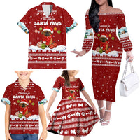 Pekingese Dog I Believe In Santa Paws Christmas Family Matching Off The Shoulder Long Sleeve Dress and Hawaiian Shirt Xmas Holiday Patterns - Wonder Print Shop
