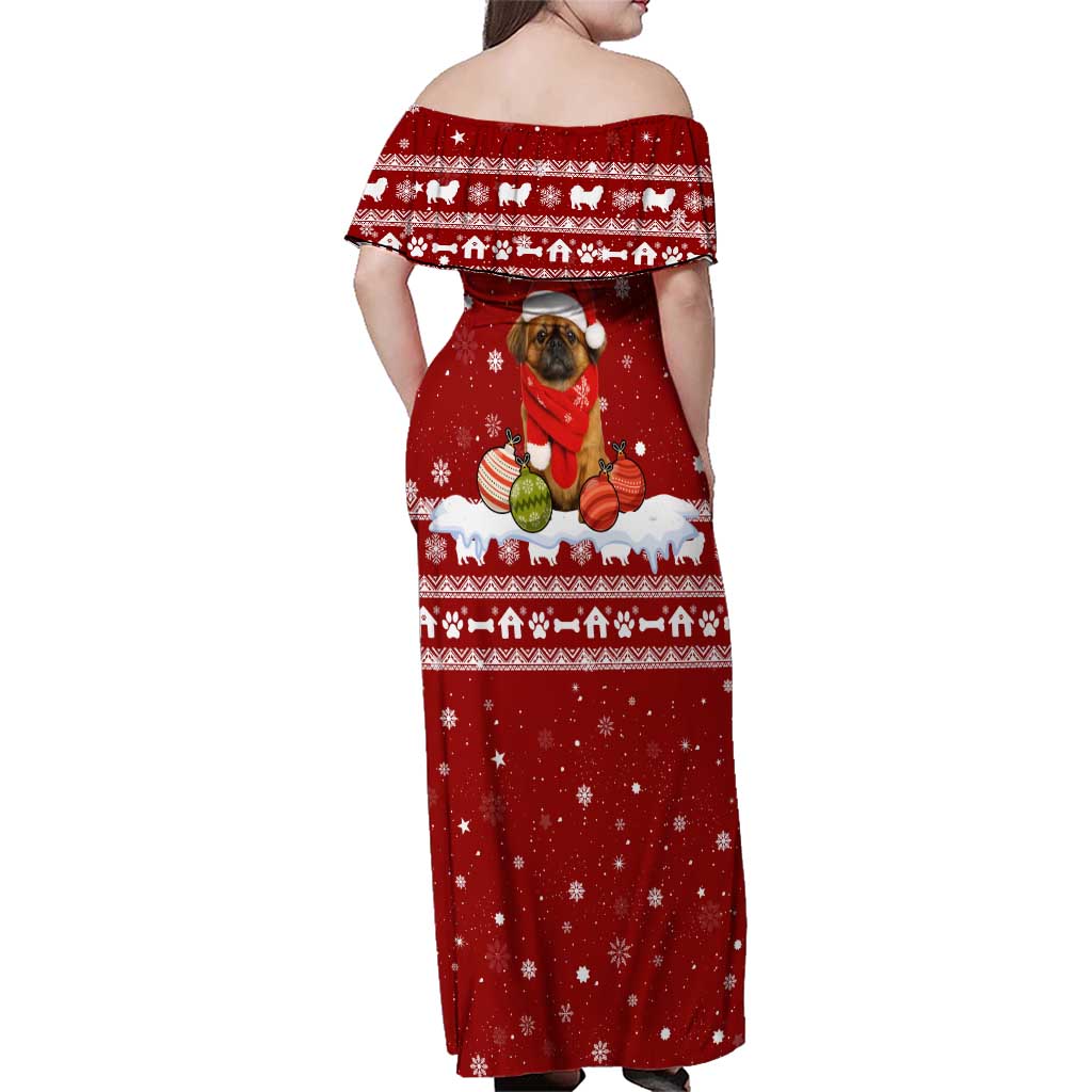 Pekingese Dog I Believe In Santa Paws Christmas Family Matching Off Shoulder Maxi Dress and Hawaiian Shirt Xmas Holiday Patterns - Wonder Print Shop