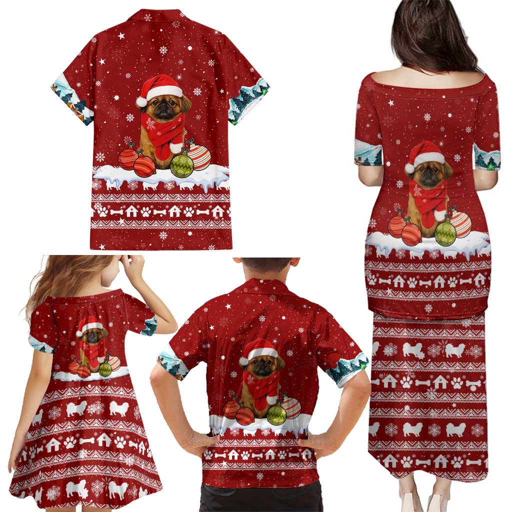 Pekingese Dog I Believe In Santa Paws Christmas Family Matching Puletasi and Hawaiian Shirt Xmas Holiday Patterns - Wonder Print Shop