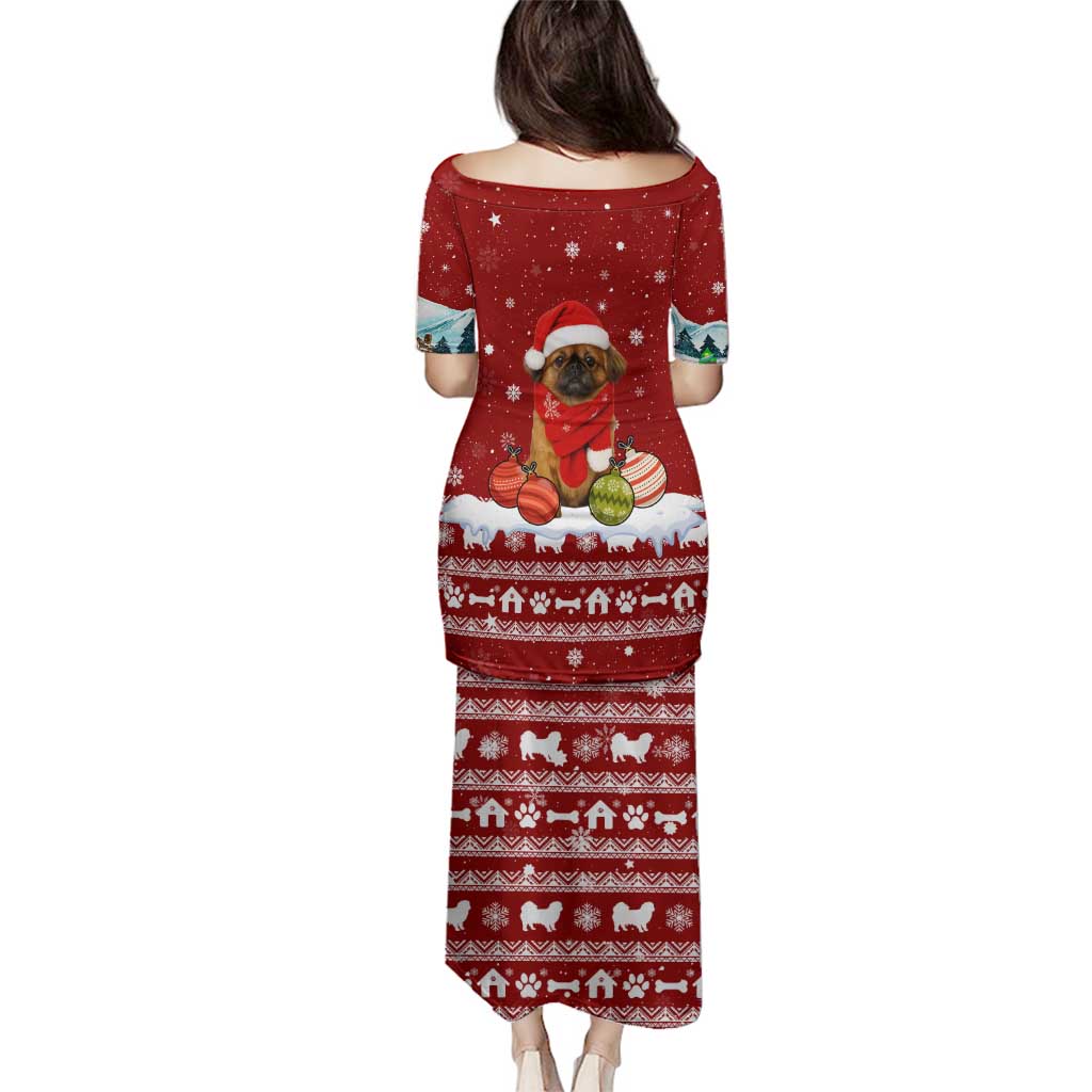 Pekingese Dog I Believe In Santa Paws Christmas Family Matching Puletasi and Hawaiian Shirt Xmas Holiday Patterns - Wonder Print Shop