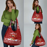 Pekingese Dog I Believe In Santa Paws Christmas Grocery Bag Xmas Holiday Patterns - Wonder Print Shop