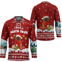 Pekingese Dog I Believe In Santa Paws Christmas Hockey Jersey Xmas Holiday Patterns - Wonder Print Shop