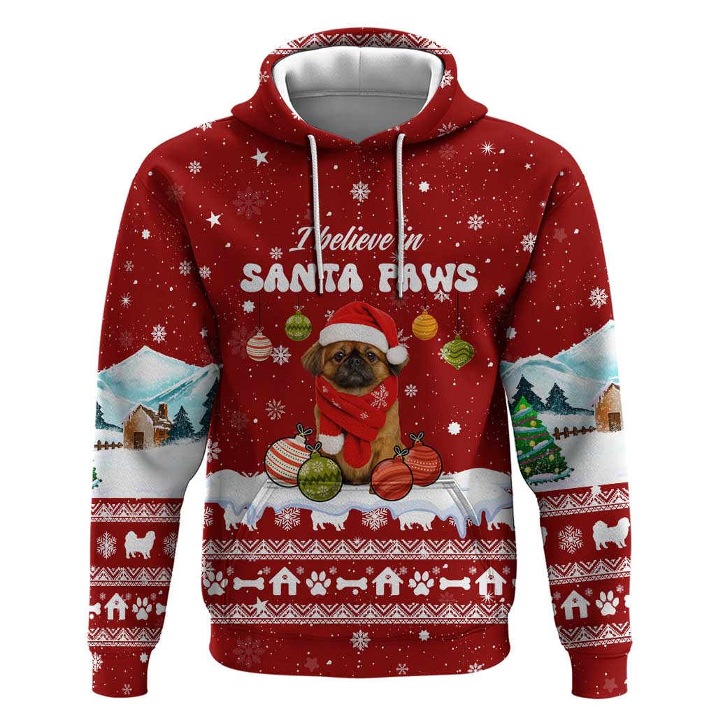 Pekingese Dog I Believe In Santa Paws Christmas Hoodie Xmas Holiday Patterns - Wonder Print Shop