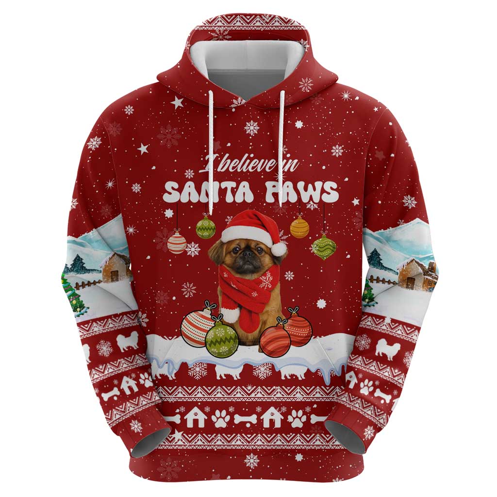 Pekingese Dog I Believe In Santa Paws Christmas Hoodie Xmas Holiday Patterns - Wonder Print Shop