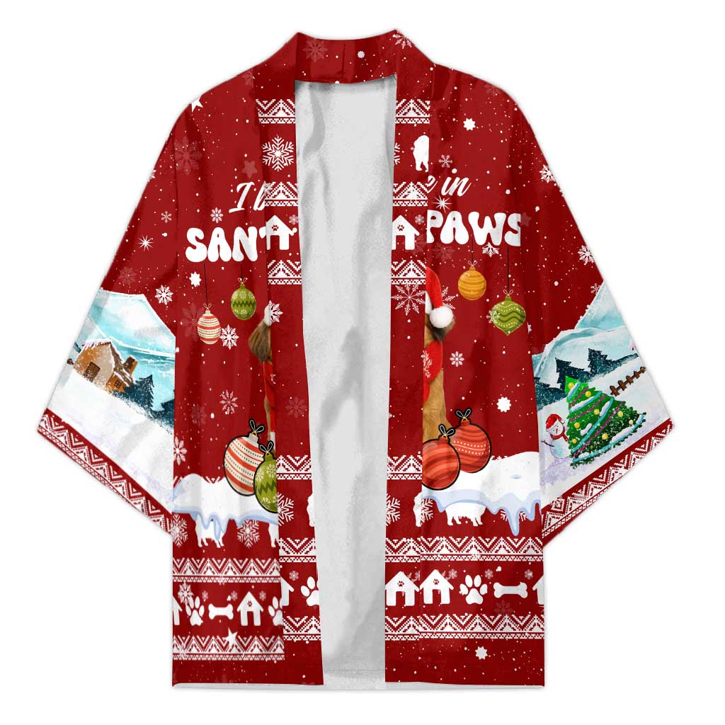 Pekingese Dog I Believe In Santa Paws Christmas Kimono Xmas Holiday Patterns - Wonder Print Shop