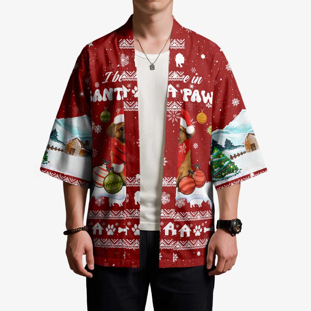 Pekingese Dog I Believe In Santa Paws Christmas Kimono Xmas Holiday Patterns - Wonder Print Shop