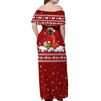Pekingese Dog I Believe In Santa Paws Christmas Off Shoulder Maxi Dress Xmas Holiday Patterns - Wonder Print Shop