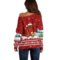 Pekingese Dog I Believe In Santa Paws Christmas Off Shoulder Sweater Xmas Holiday Patterns - Wonder Print Shop