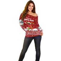 Pekingese Dog I Believe In Santa Paws Christmas Off Shoulder Sweater Xmas Holiday Patterns - Wonder Print Shop