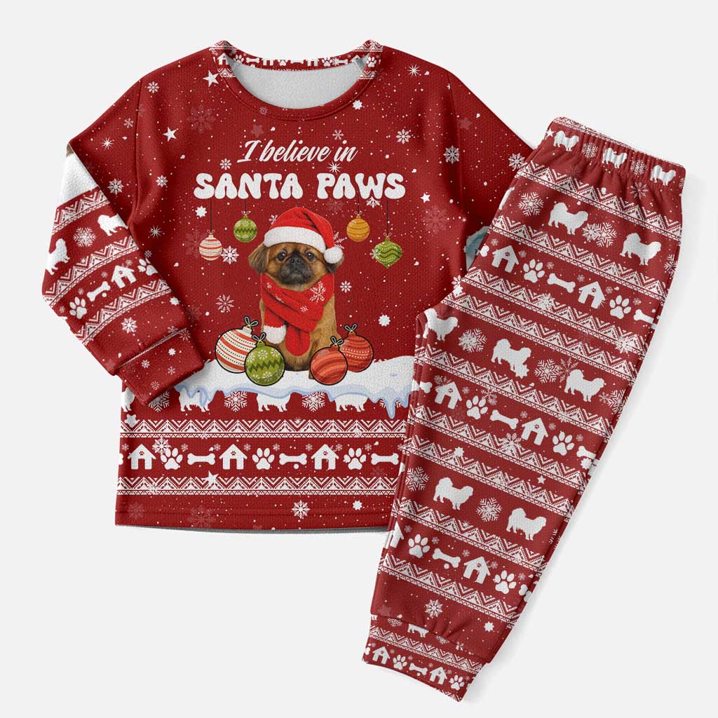 Pekingese Dog I Believe In Santa Paws Christmas Pajama Set Xmas Holiday Patterns - Wonder Print Shop