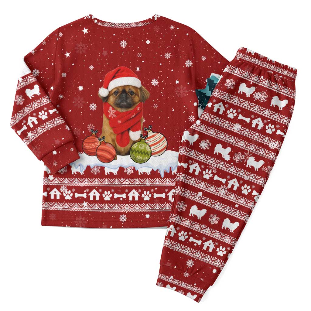 Pekingese Dog I Believe In Santa Paws Christmas Pajama Set Xmas Holiday Patterns - Wonder Print Shop