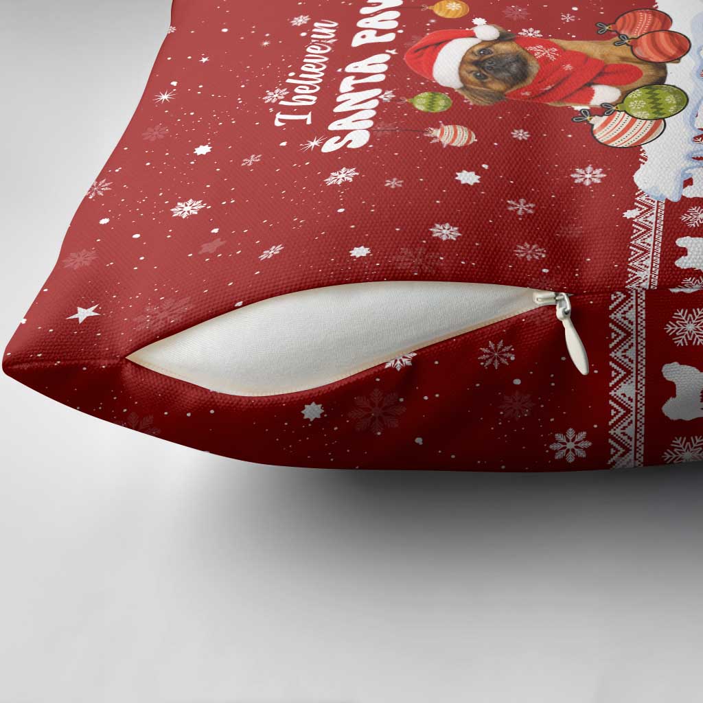 Pekingese Dog I Believe In Santa Paws Christmas Pillow Cover Xmas Holiday Patterns - Wonder Print Shop