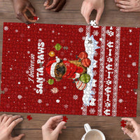 Pekingese Dog I Believe In Santa Paws Christmas Puzzle Xmas Holiday Patterns - Wonder Print Shop