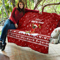 Pekingese Dog I Believe In Santa Paws Christmas Quilt Xmas Holiday Patterns - Wonder Print Shop