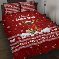 Pekingese Dog I Believe In Santa Paws Christmas Quilt Bed Set Xmas Holiday Patterns - Wonder Print Shop