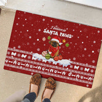 Pekingese Dog I Believe In Santa Paws Christmas Rubber Doormat Xmas Holiday Patterns - Wonder Print Shop