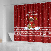 Pekingese Dog I Believe In Santa Paws Christmas Shower Curtain Xmas Holiday Patterns - Wonder Print Shop