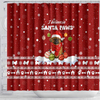 Pekingese Dog I Believe In Santa Paws Christmas Shower Curtain Xmas Holiday Patterns - Wonder Print Shop
