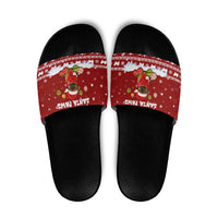 Pekingese Dog I Believe In Santa Paws Christmas Slide Sandals Xmas Holiday Patterns - Wonder Print Shop