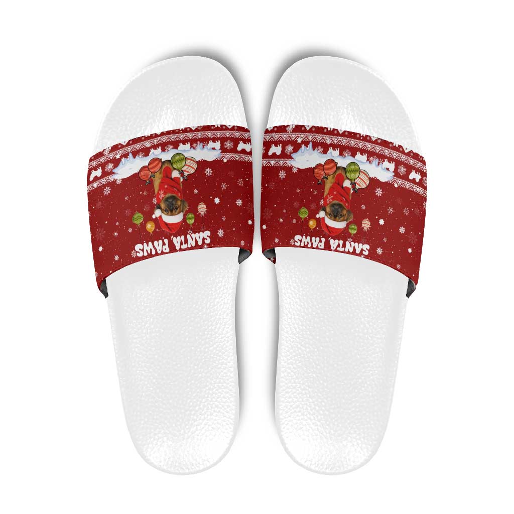 Pekingese Dog I Believe In Santa Paws Christmas Slide Sandals Xmas Holiday Patterns - Wonder Print Shop