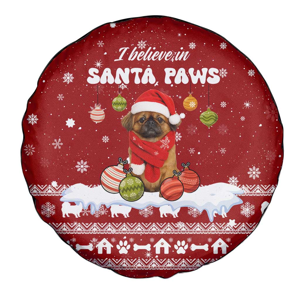 Pekingese Dog I Believe In Santa Paws Christmas Spare Tire Cover Xmas Holiday Patterns - Wonder Print Shop