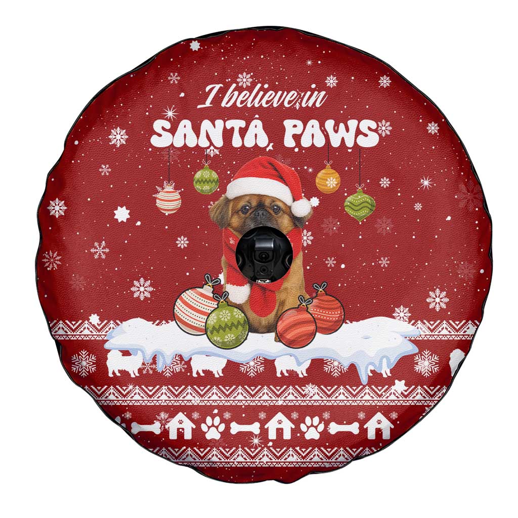 Pekingese Dog I Believe In Santa Paws Christmas Spare Tire Cover Xmas Holiday Patterns - Wonder Print Shop