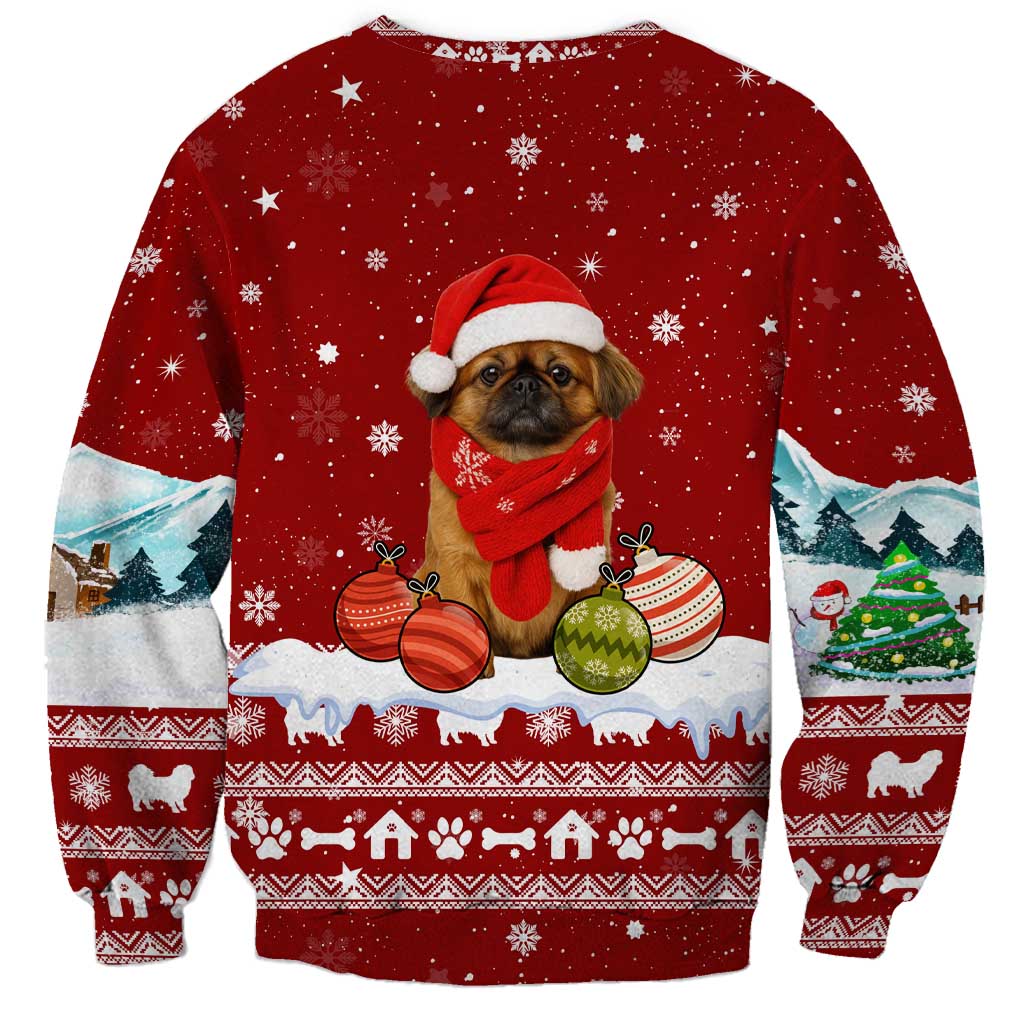 Pekingese Dog I Believe In Santa Paws Christmas Sweatshirt Xmas Holiday Patterns - Wonder Print Shop