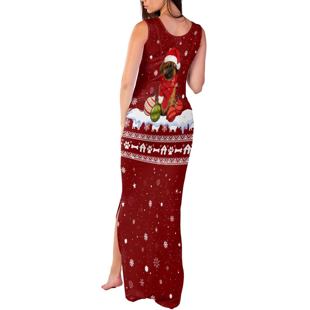 Pekingese Dog I Believe In Santa Paws Christmas Tank Maxi Dress Xmas Holiday Patterns - Wonder Print Shop